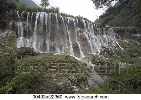 Nuorilang Fall, Jiuzhaigou scenic Area, Wuhang, China View Large Photo Image Stock Image - Nuorilang Fall, Jiuzhaigou scenic Area, Wuhang, China. Fotosearch