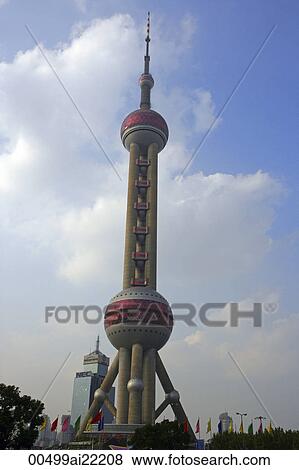 Stock Photo - Orient Pearl Broadcasting and TV Tower. Fotosearch