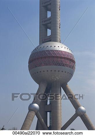 Oriental Pearl TV Tower, Shanghai, China View Large Photo Image Stock Image - Oriental Pearl TV Tower, Shanghai, China. Fotosearch