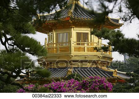 Pagoda at Chi Lin Nunnery Chinese garden, Diamond Hill, Hong Kong View Large Photo Image Stock Image - Pagoda at Chi Lin Nunnery Chinese garden, Diamond Hill, Hong Kong. Fotosearch