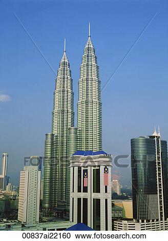 Stock Image - Petronas Towers, Kuala Lumpur, Malaysia. Fotosearch