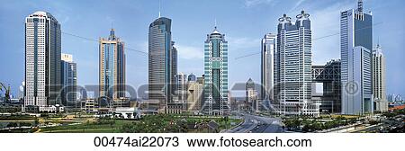Stock Image - Pudong, Shanghai, China. Fotosearch