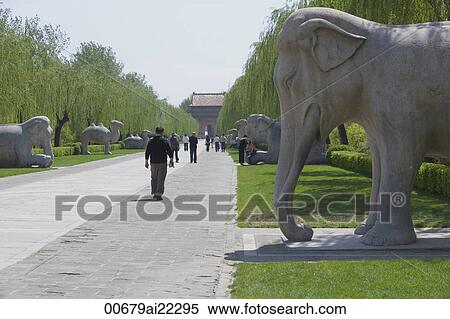 Sacred Way Museum of Ming Tomb, Beijing, China View Large Photo Image Stock Photography - Sacred Way Museum of Ming Tomb, Beijing, China. Fotosearch