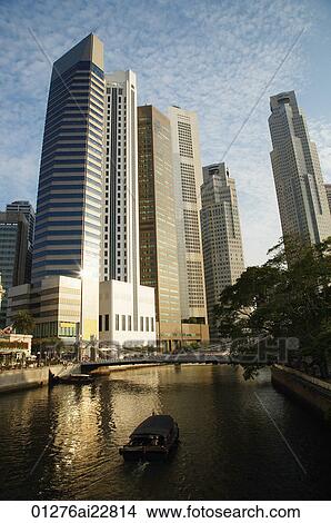 Picture - Skyscrapers and a river. Fotosearch