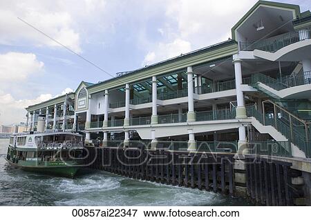 Star Ferry at Central Pier, Central, Hong Kong View Large Photo Image Stock Photo - Star Ferry at Central Pier, Central, Hong Kong. Fotosearch