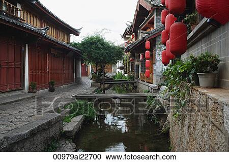 Stream running though old town View Large Photo Image Stock Image - Stream running though old town. Fotosearch