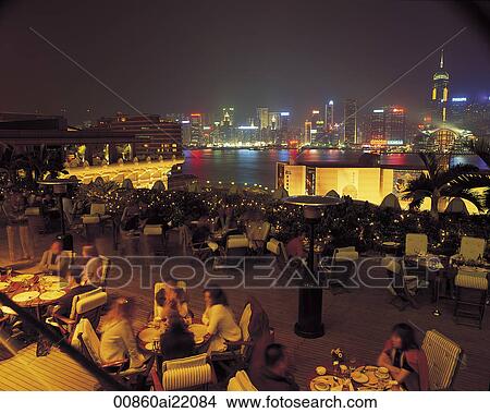 Picture - Sun Terrace, Peninsula Hotel, Hong Kong. Fotosearch