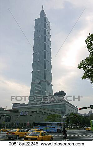 Stock Photograph - Taipei Financial Center (101 Building), Taipei, Taiwan. Fotosearch