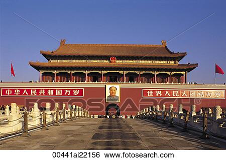 Tiananmen, Beijing, China View Large Photo Image Stock Photograph - Tiananmen, Beijing, China. Fotosearch