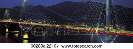 Ting Kau Bridge, Hong Kong View Large Photo Image Stock Photo - Ting Kau Bridge, Hong Kong. Fotosearch