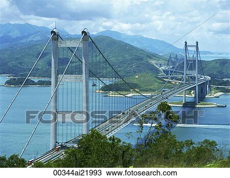 Tsing Ma Bridge, Hong Kong View Large Photo Image Stock Image - Tsing Ma Bridge, Hong Kong. Fotosearch