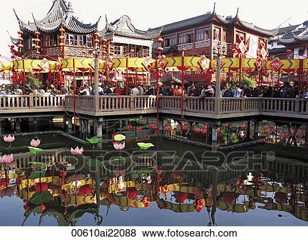 Yu Yuan, Shanghai, China View Large Photo Image Stock Photo - Yu Yuan, Shanghai, China. Fotosearch
