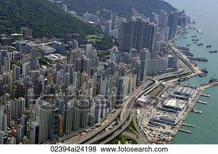 Aerial view overlooking West Point, Hong Kong View Large Photo Image Stock Photo - Aerial view overlooking West Point, Hong Kong. Fotosearch