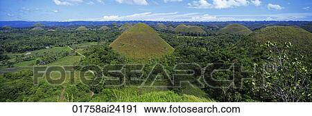 Stock Image - Chocolate Hills. Fotosearch