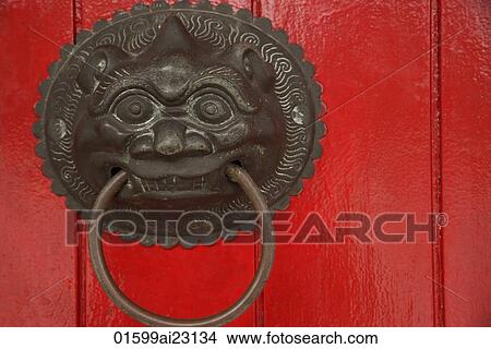 Decorative chinese door knocker View Large Photo Image Picture - Decorative chinese door knocker. Fotosearch