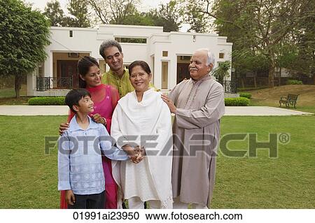 family in front of home View Large Photo Image Stock Image - family in front of home. Fotosearch