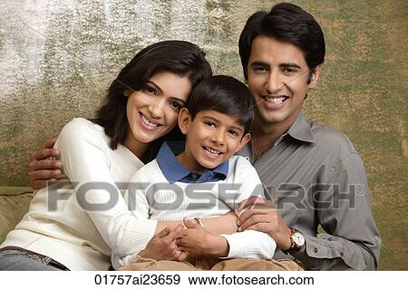 family of three smiling at camera (horizontal) View Large Photo Image Stock Photo - family of three smiling at camera (horizontal). Fotosearch
