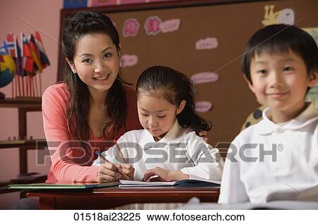 Students in class with teacher View Large Photo Image Stock Photography - Students in class with teacher. Fotosearch