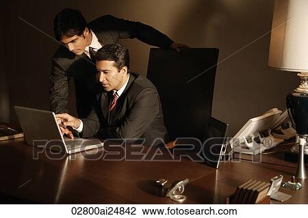 business associates at laptop computer View Large Photo Image Stock Image - business associates at laptop computer. Fotosearch