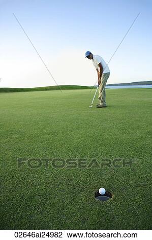 man playing golf View Large Photo Image Stock Image - man playing golf. Fotosearch