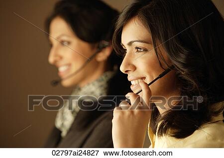 Stock Photo - telecommunications agents. Fotosearch