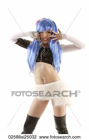 young hip lady listening MP3, posing for camera View Large Photo Image Stock Image - young hip lady listening MP3, posing for camera. Fotosearch
