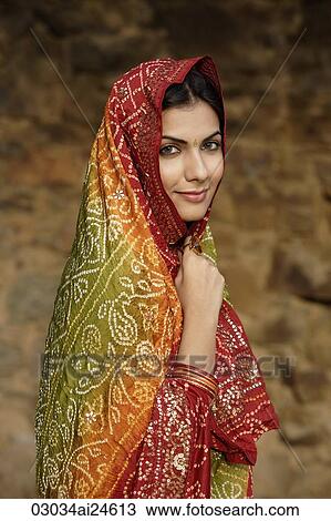 young woman in sari View Large Photo Image Stock Image - young woman in sari. Fotosearch