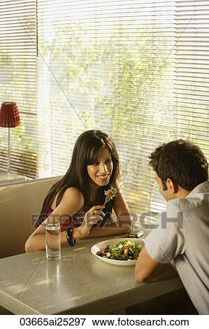 couple sharing salad View Large Photo Image Stock Photo - couple sharing salad. Fotosearch