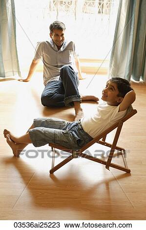 Stock Image - father and son. Fotosearch