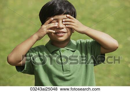 Little boy hiding his eyes View Large Photo Image Stock Photo - Little boy hiding his eyes. Fotosearch
