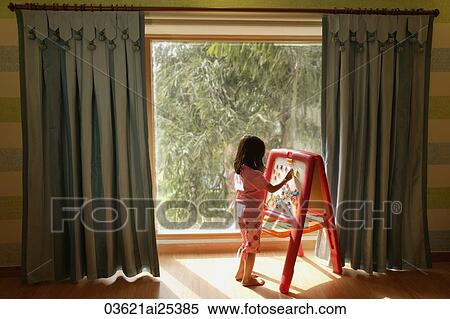 little girl at easel View Large Photo Image Stock Photography - little girl at easel. Fotosearch