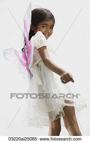 Little girl wearing wings View Large Photo Image Stock Photography - Little girl wearing wings. Fotosearch