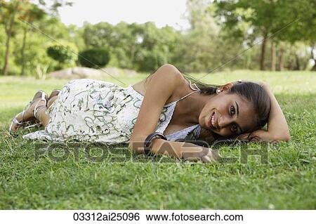 Stock Photograph - Teen girl in the park. Fotosearch