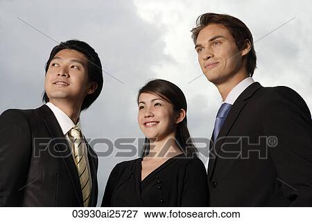 Stock Photo - Portrait of three business colleagues. Fotosearch