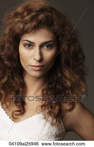Stock Photograph - Portrait of woman. Fotosearch