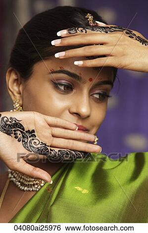woman with hands decorated in henna View Large Photo Image Stock Photograph - woman with hands decorated in henna. Fotosearch
