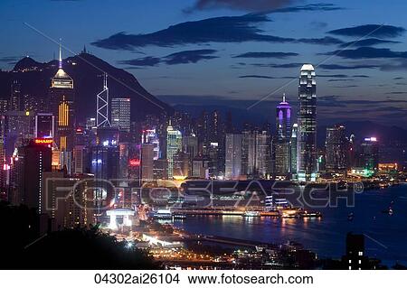 Picture - Cityscape from Braemer Hill, Hong Kong. Fotosearch