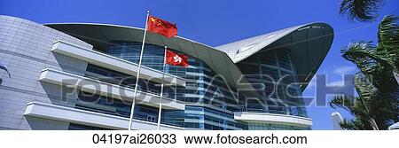 Stock Image - Convention Centre, Hong Kong. Fotosearch