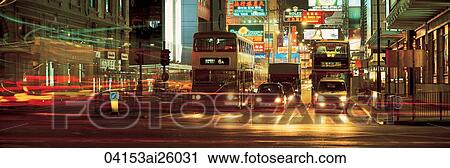 Nathan Road at night, Hong Kong View Large Photo Image Stock Image - Nathan Road at night, Hong Kong. Fotosearch