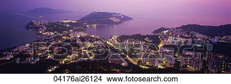 Stanley Peninsula at dust, Hong Kong View Large Photo Image Picture - Stanley Peninsula at dust, Hong Kong. Fotosearch