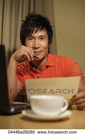 man working on laptop View Large Photo Image Stock Photography - man working on laptop. Fotosearch