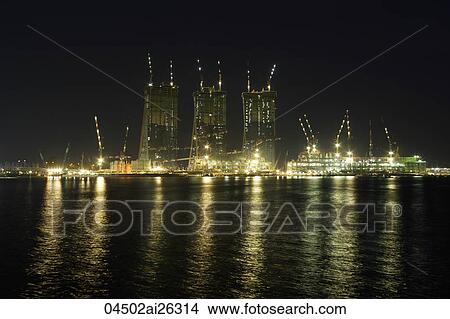Picture - Night view of Integrated Resort, Singapore. Fotosearch
