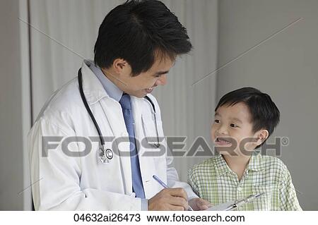 Doctor talking to young patient View Large Photo Image Stock Image - Doctor talking to young patient. Fotosearch