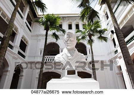 Stock Photography - Court yard of Raffles Hotel, Singapore. Fotosearch