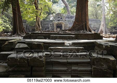 stone steps with temple in back ground, Angkor Wat View Large Photo Image Stock Image - stone steps with temple in back ground, Angkor Wat. Fotosearch