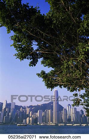 Stock Image - China, Hong Kong, City Skyline. Fotosearch