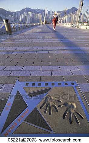 China, Hong Kong, Kowloon, Tsim Sha Tsui, Avenue of the Stars, Jackie Chan Handprints View Large Photo Image Stock Image - China, Hong Kong, Kowloon, Tsim Sha Tsui, Avenue of the Stars, Jackie Chan Handprints. Fotosearch