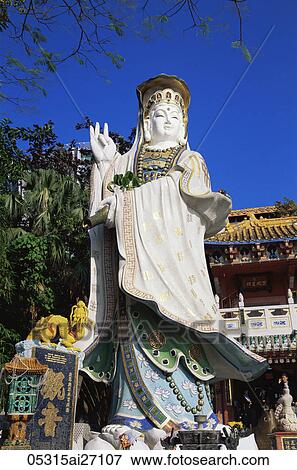 Stock Photo - China, Hong Kong, Repulse Bay, Goddess of Mercy Statue. Fotosearch