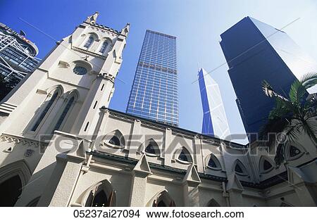 China, Hong Kong, St. Johns Cathedral View Large Photo Image Picture - China, Hong Kong, St. Johns Cathedral. Fotosearch