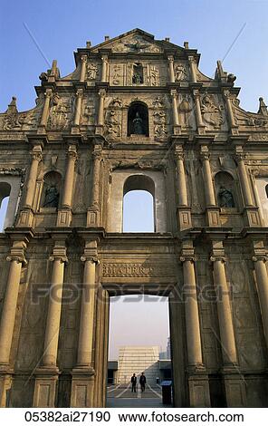 China, Macau, Ruins of St. Paul's Church View Large Photo Image Stock Image - China, Macau, Ruins of St. Paul's Church. Fotosearch